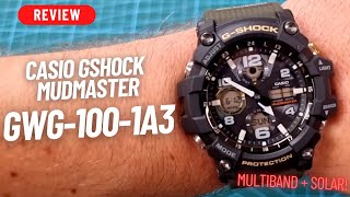 SOLAR  MULTIBAND MUDMASTER WITHOUT THE FRILLS REVIEW CASIO GSHOCK GWG1001A3ER MUDMASTER [upl. by Adnahsat624]