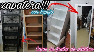 ZAPATERA DE LUJO CON SIMPLES CAJAS DE FRUTAS DE PLÁSTICO 😲 🤔 [upl. by Niamrahc]