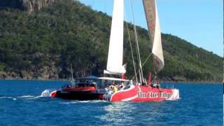 High Performance Catamaran On the Edge Sailing in the Whitsundays [upl. by Lednahs530]