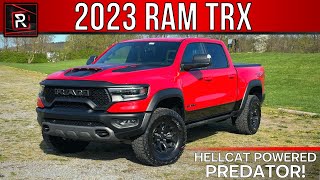 The 2023 Ram TRX Is A 62L Supercharged Hellcat Powered Monster Truck [upl. by Lorens747]