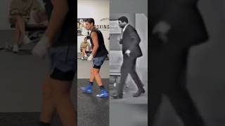 Ryan Garcia does the Muhammad Ali SHUFFLE while working on his Footwork for Devin Haney Fight [upl. by Farrar]