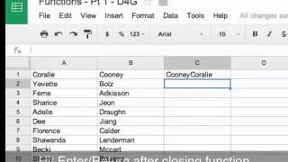 Concatenate Split and Left Functions in Google Sheets [upl. by Tchao70]