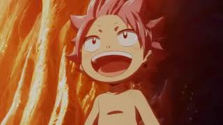 Fairy Tail  Baby Natsu and Igneel Scene [upl. by Sella156]