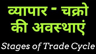 Stages of Trade Cycle  व्यापार चक्रो की अवस्थाएं  Stages of Business Cycle in Hindi [upl. by Lilias858]