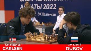 Magnus Carlsen vs Daniil Dubov  FIDE World Rapid Chess Championship 2022 [upl. by Gallager75]