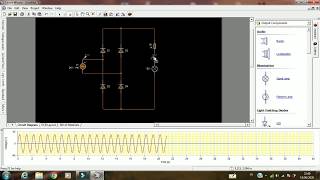 Simulation du redresseur double alternance [upl. by Bibah]