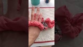 DIY COMO HACER SCRUNCHIES DE TELA A MÁQUINA shorts [upl. by Heim]