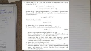 22 Abelian Groups Congruence Classes Long problem  Mathematics for ML  Faisal Ong Deisenroth [upl. by Chev]