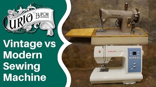 Vintage Versus Modern Sewing Machines [upl. by Reffineg]