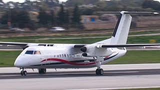 De Havilland Dash 8300N706XT Malta International Air Port 2024 [upl. by Fara817]