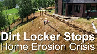 Texas Homeowners Hillside Erosion amp Dying Plants Fixed by The Dirt Locker Slope Terracing System [upl. by Taimi52]