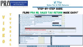 StepbyStep Guide Filing Your PRA Nil Sales Tax Returnsalestax return fbr iris pakistantax [upl. by Ahsinirt]