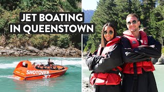 Shotover Jet Boat in Queenstown  Its FAAAAST New Zealand Travel Vlog [upl. by Fawcett]