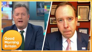 Piers Challenges Matt Hancock on if He Regrets Voting Against Extending Free School Meals  GMB [upl. by Radbun348]