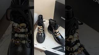 CC Combat Boots Black Strass Pearls G45856 boots combatboots leatherboots unboxing luxury [upl. by Madeleine72]