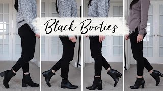 My Hunt For The Perfect Ankle Boots For Bowed Legs  Black Booties What To Look For [upl. by Kcirednek]