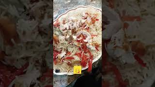 rice and chicken 😋 YouTube shorts video Feed 😋 my YouTube channel AFTAB AFRIDI 😋😋🍗 [upl. by Mallory700]