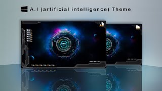 AI Theme For Windows  Windows 10 Customization  Rainmeter  Futuristic Theme  Sifi Theme [upl. by Giorgi]