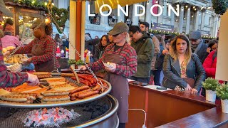 ✨ Trafalgar Square London Christmas Market 🎁 Walking London City  Big Ben to Covent Garden 🎄 4K HDR [upl. by Chin481]