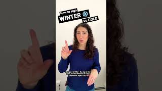 ASL for WINTER and COLD similar signs in American Sign Language [upl. by Caspar119]