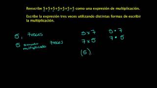 Formas de representar la multiplicación Ejemplo [upl. by Cuttie]