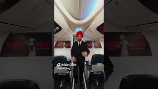 India Tour With Captain Diljit 💙 ❤ 😍 funny aviation billionarefacts diljitdosanjh [upl. by Bedwell]