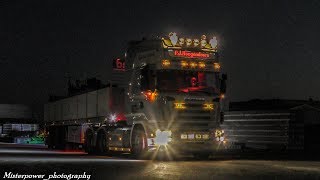 PJ Hoogendoorn Scania R620 V8 topline  Open pipe exhaust sound [upl. by Enitsej965]