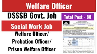 DSSSB Welfare Officer Recruitment 2023  Eligibility Criteria and Syllabus [upl. by Marvin]