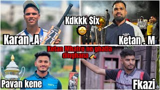 Ketan Mhatre ani karan ambala match 🔥 katan Mhatre full rada cricket cricketlover vlogvirlvlog [upl. by Zebedee375]