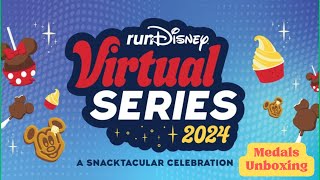 2024 RunDisney Virtual Series Snacktacular Medals Unboxing [upl. by Yedrahs999]