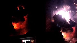 Footage of Ruangs Powerful Volcanic Eruption 2024 [upl. by Amabelle]