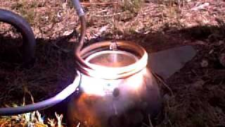 home made solar water heater powered by a fresnel lense [upl. by Ahsienaj]