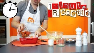 1 Minute 1 Recette  Clafoutis tomates cerise [upl. by Kirimia543]