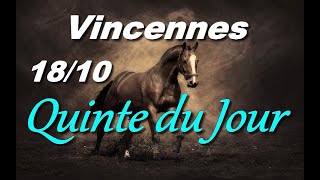 PRONOSTIC PMU QUINTE DU JOUR VENDREDI 18 OCTOBRE 2024 [upl. by Iover]