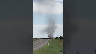 Traffic halts as sudden landspout forms across highway in Utah Shorts [upl. by Illek]