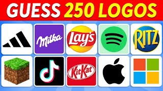 Guess The Logo in 3 Seconds  250 Famous Logos  Logo Quiz 2024 [upl. by Labors]