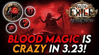 WARLOCK BLOOD MAGIC looks INSANE in Affliction League  Path of Exile 323 [upl. by Aihsekal]