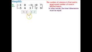 72 Matrix multiplication undefined [upl. by Jain653]