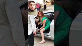 Ultra billionaire lady come on his luxury car viralfeedreels viralshorts [upl. by Marina]