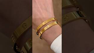 New version of Cartier love bracelet vs old Brushed gold vs shiny [upl. by Delores156]