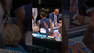 Kyrie Irving courtside kisses Dallas Mavs OKC Thunder NBA playoffs May 9 2024 [upl. by Oilut]