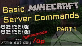 How To Use Commands On Your Minecraft Server How To OP Yourself Part 1 [upl. by Eahsram]