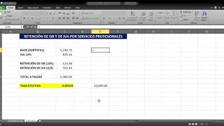 COMO CALCULAR RETENCIONES DE ISR E IVA POR HONORARIOS  RETENCIONES EN TU RECIBO DE HONORARIOS [upl. by Kondon]