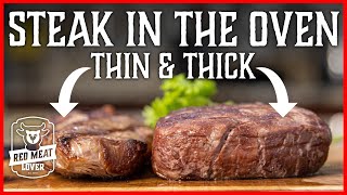 How to Cook Steak in Oven  Thin amp THICK Broil Steak Recipes [upl. by Neehsar]