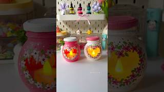 Painting on Glass Jar artshorts shortviral diy painting acrylicpainting artandcraft [upl. by Fahey]