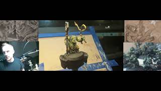 Live Painting Session Warhammer 40k Runtherd and Gretchin [upl. by Lexa734]