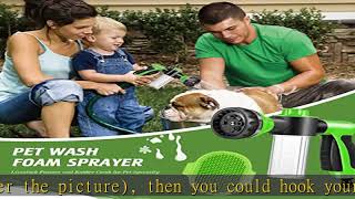 Pup Jet Dog Wash Hose Nozzle Foam Sprayer Dog Horse Sprayer Wash Hose Attachment Soap Dispenser Bot [upl. by Jilli]