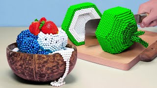 Magnet Challenge  Cool Down With Magnetic Balls Delicious Coconut Ice Cream Recipe [upl. by Anead418]