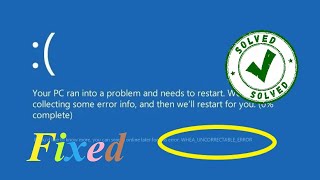 Whea uncorrectable error windows 1011 Solution [upl. by Agosto291]