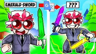 I Google Translated BEDWARS ITEMS 300 TIMES Roblox Bedwars [upl. by Anaihr]